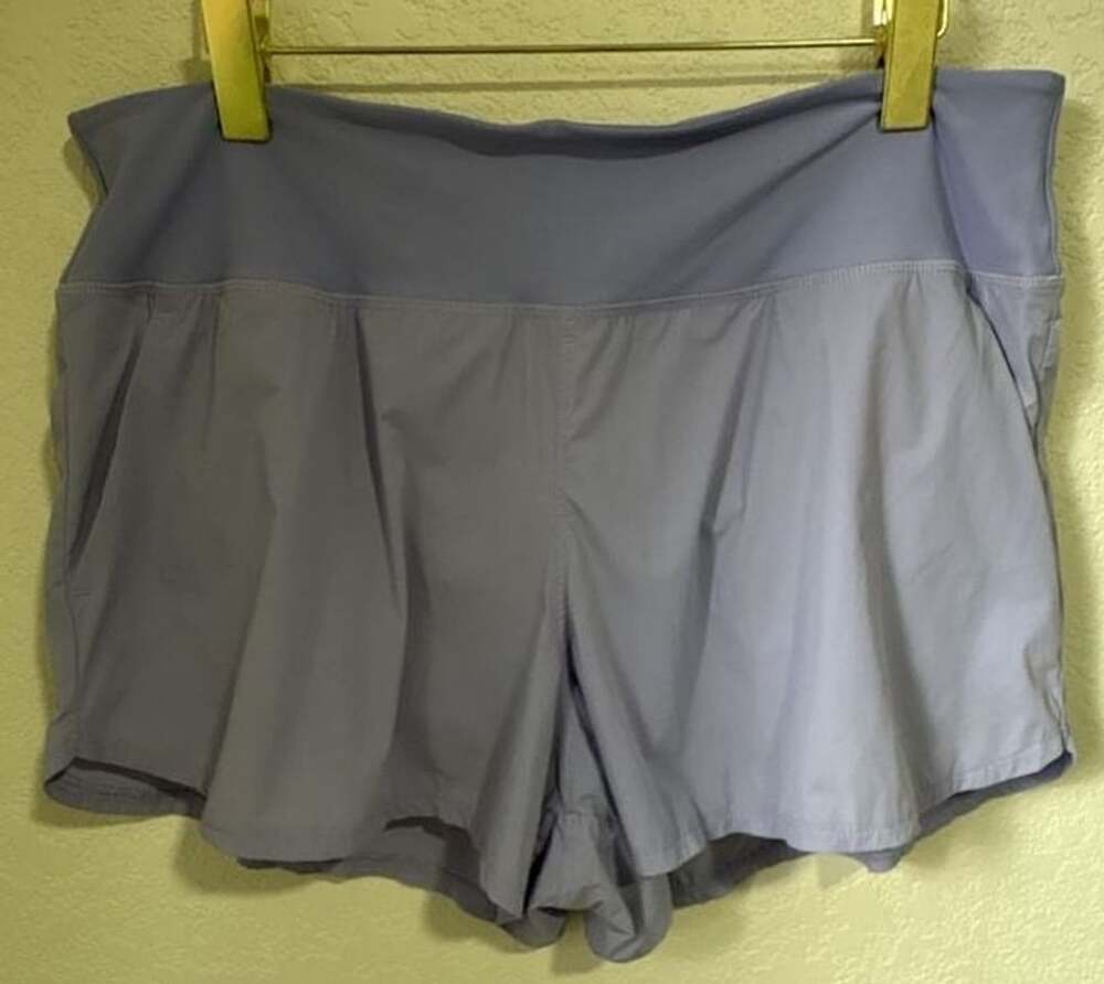 RBX Athletic Shorts Size L Light Blue Nylon Spandex